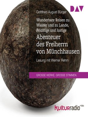 cover image of Wunderbare Reisen zu Wasser und zu Lande, Feldzüge und lustige Abenteuer des Freiherrn von Münchhausen